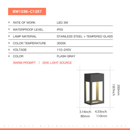Fashion Simple Outdoor Waterproof Exterior Wall Light