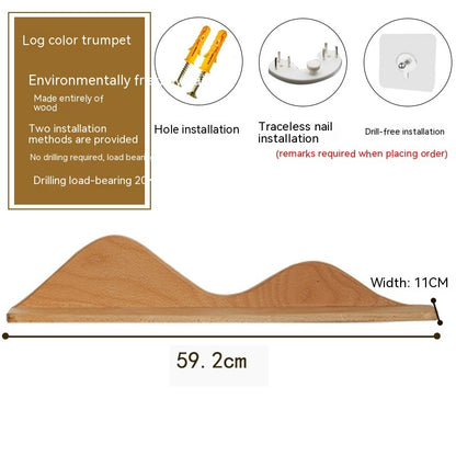 Wall Partition Beech Punch-free Storage Rack