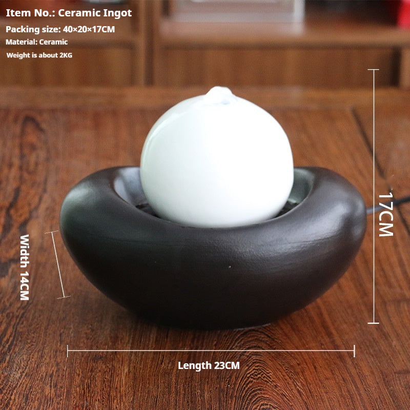 Modern Minimalist Office Lucky Cycle Fountain Decoration