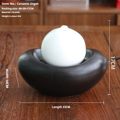 Modern Minimalist Office Lucky Cycle Fountain Decoration