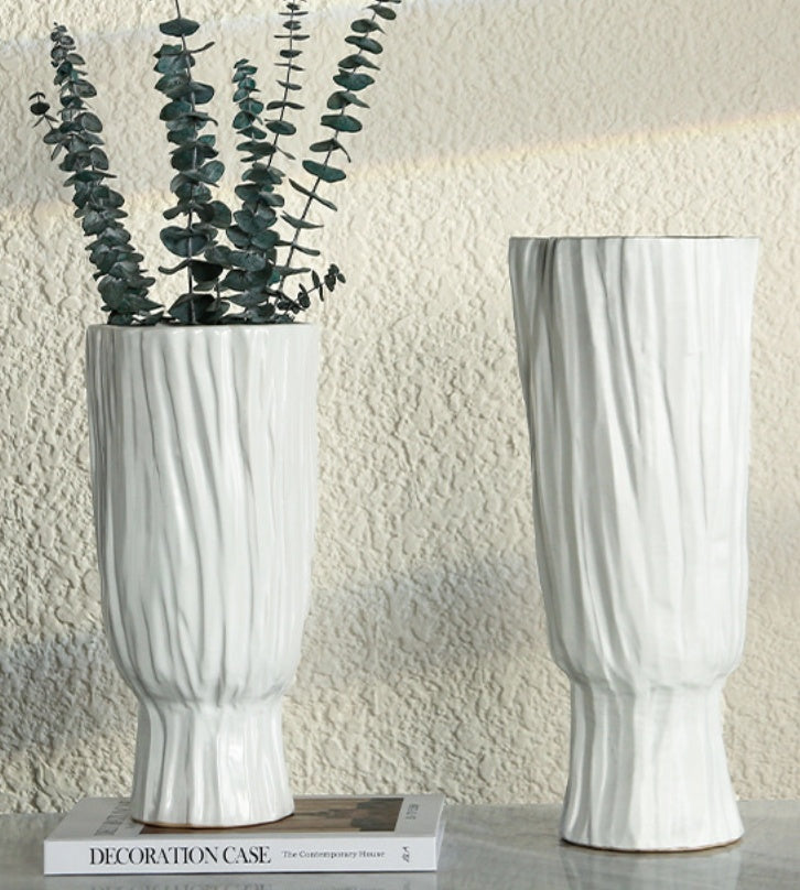 Nordic Home White Ceramic Trunk Vase